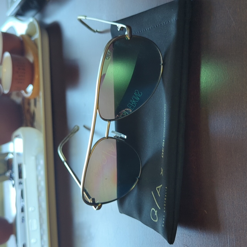 QUAY x Desi Perkins Aviator Sunglasses